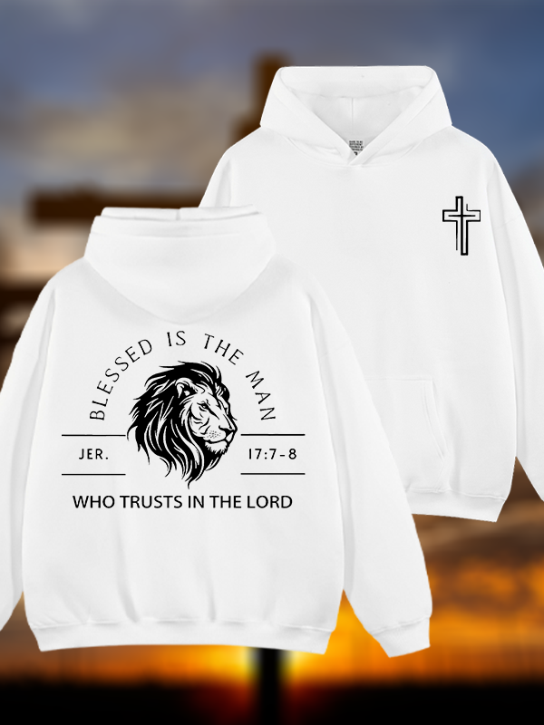 Who Trusts In The Lord Jesus God Christian Plush Fleece-Lined Hoodie