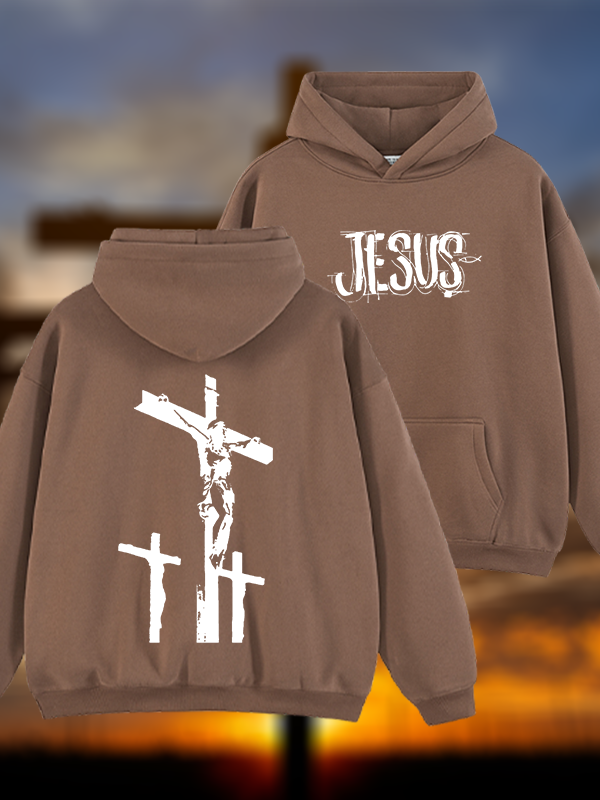 Jesus Paid It All Jesus God Christian Plush Fleece-Lined Hoodie