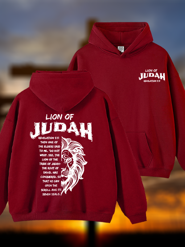 Lion Of Judan Jesus God Christian Plush Fleece-Lined Hoodie