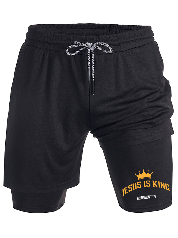 Jesus Is King Christian Performance Shorts