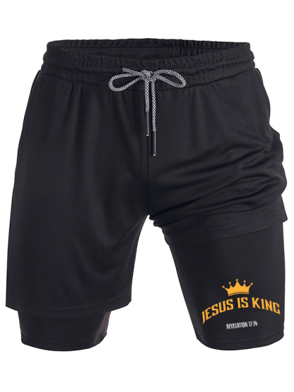 Jesus Is King Christian Performance Shorts