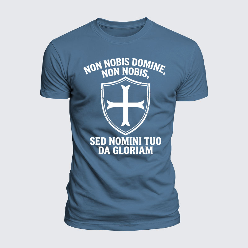 [Copy]Luxe Mercerized Cotton Tee - Non Nobis Domine, Non Nobis, Sed Nomini Tuo Da Gloriam