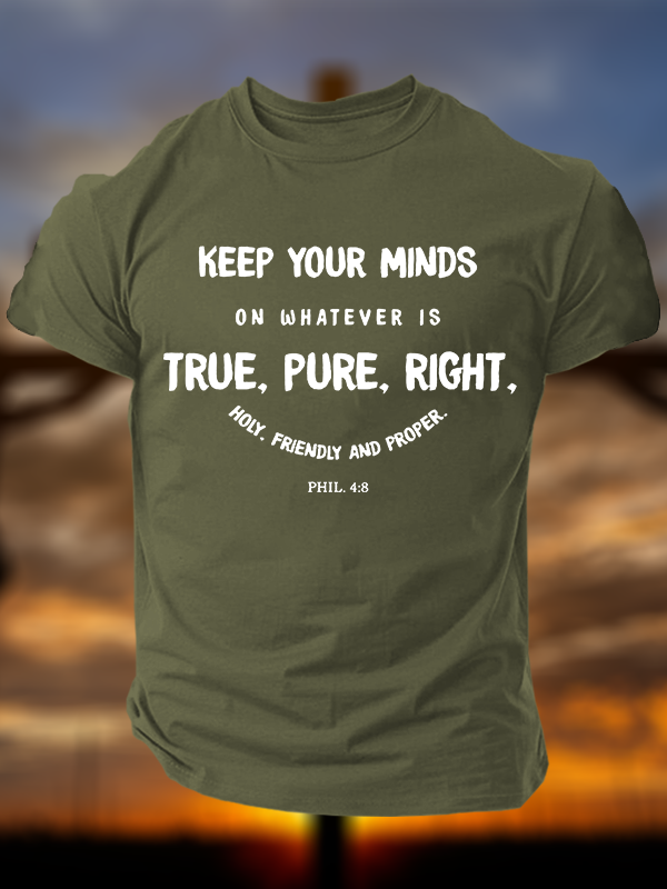 Classic Cotton Tee - Keep Your Minds  -soulsbelief