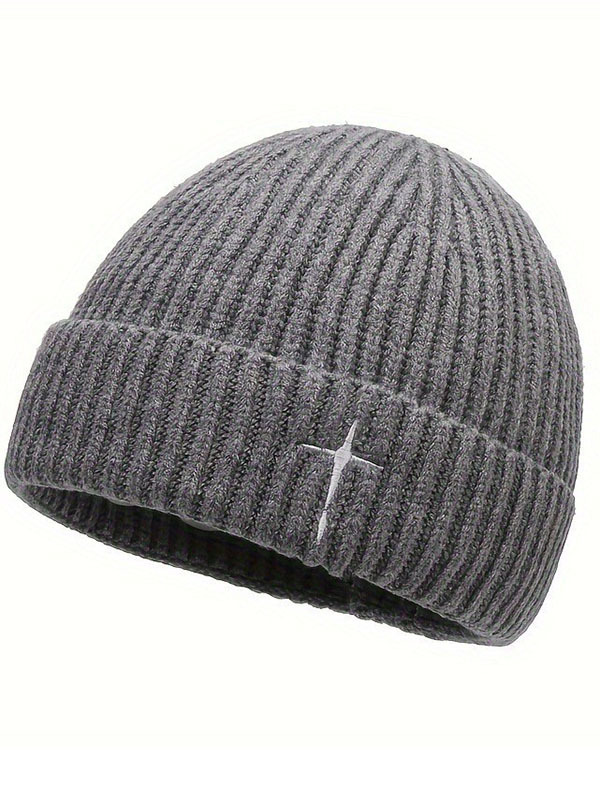 Embroidery Cross Warm Beanie Cold hat