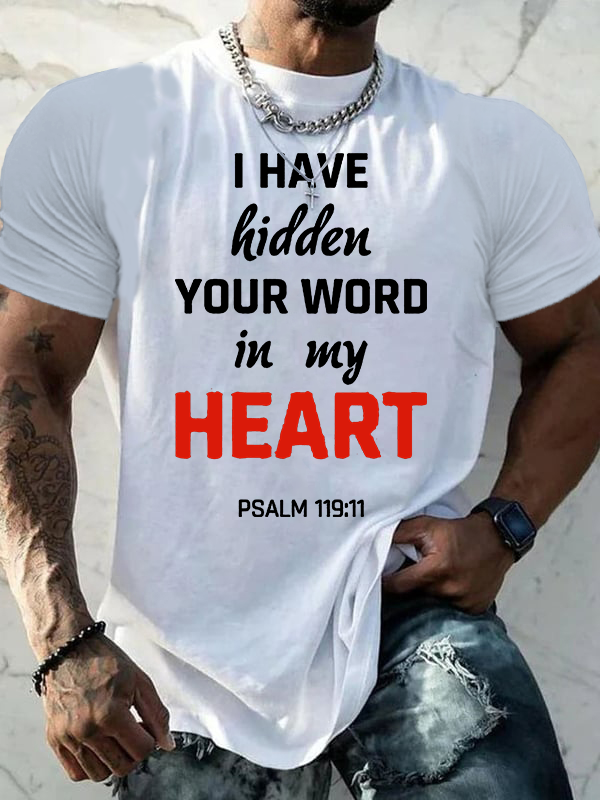 Classic Cotton Tee - I Have Hidden Your Word In My Heart -soulsbelief