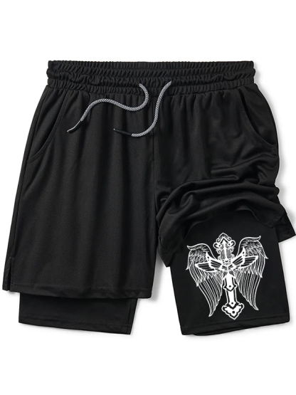 Cross wing Christian Performance Shorts