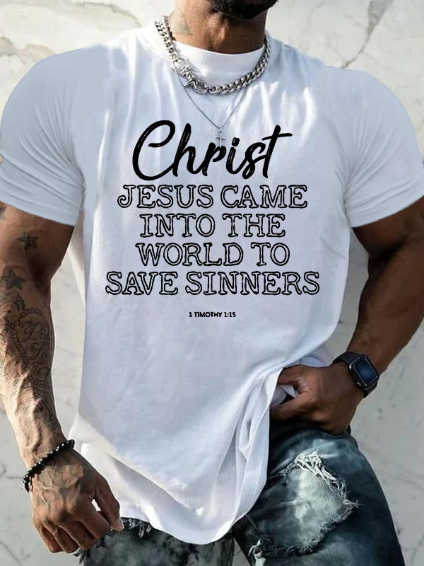 Classic Cotton Tee - Jesus Came To Save Sinners  -soulsbelief