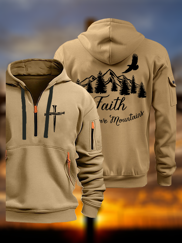 Faith Can Move Mountains Jesus God Christian Zipper Hoodies