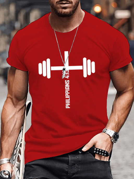 Christian Fitness Philippians 4:13 Casual T-Shirt