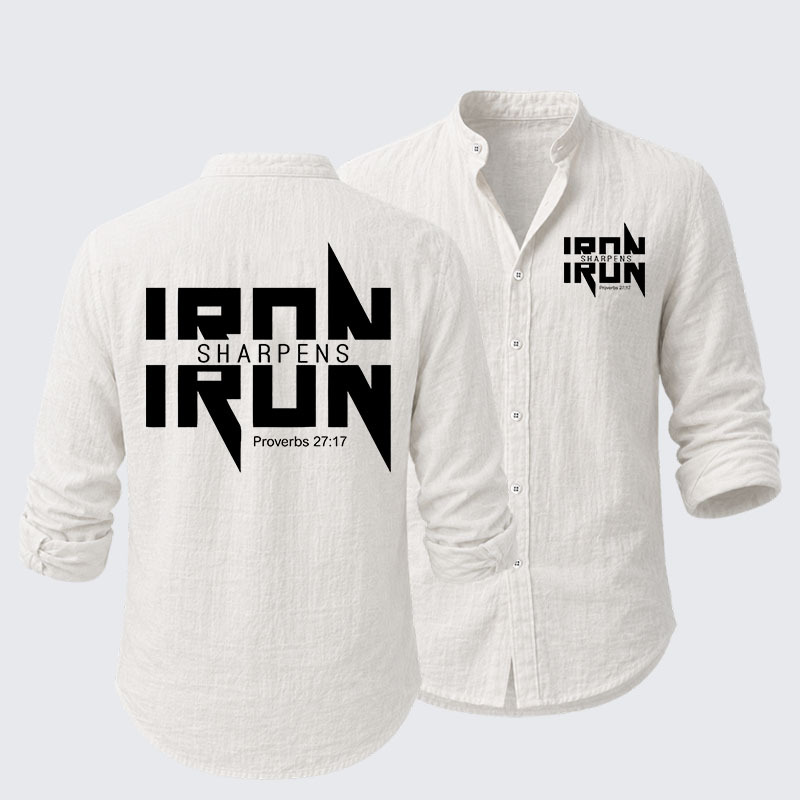  IRON SHARPENS IRON Proverbs 27:17 Resort Casual Shirt