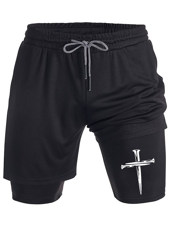 Cross Nail Christian Performance Shorts