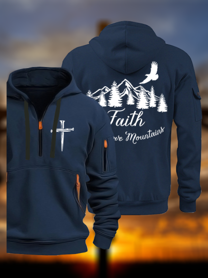 Faith Can Move Mountains Jesus God Christian Zipper Hoodies