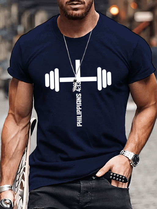 Christian Fitness Philippians 4:13 Casual T-Shirt
