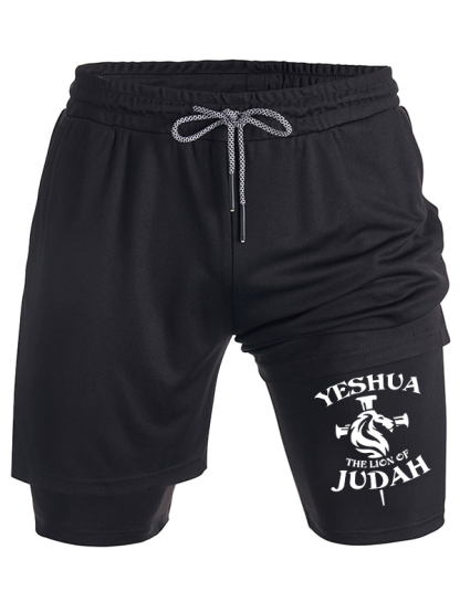 Yeshua as the Lion of Judah Christian Performance Shorts