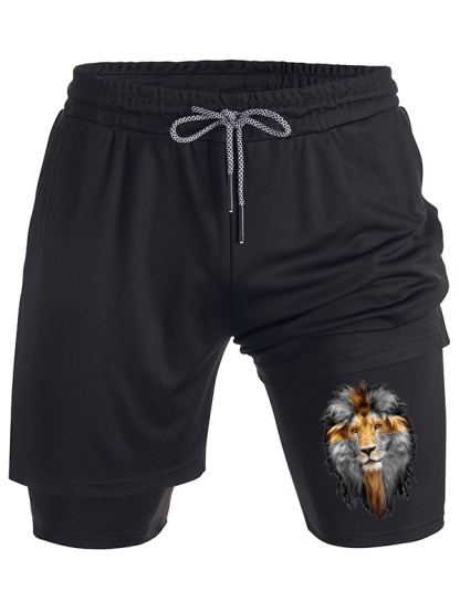 Jesus Lion of Judah Men's Christian Performance Shorts