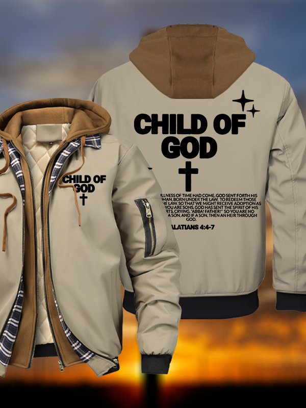 Child Of God Warm Hooded Bomber Jacket