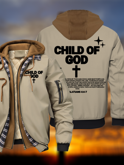 Child Of God Warm Hooded Bomber Jacket