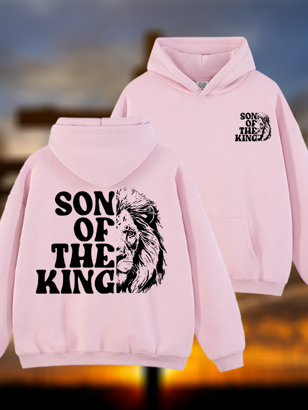 Son Of The King Jesus God Christian Plush Fleece-Lined Hoodie