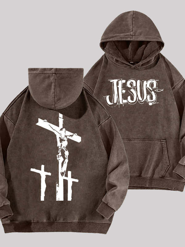 Jesus Paid It All Jesus God Christian Washed Hoodie