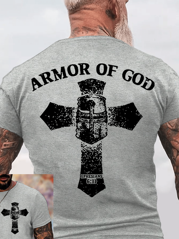 Armor of God Jesus God Christian Cotton T-Shirt