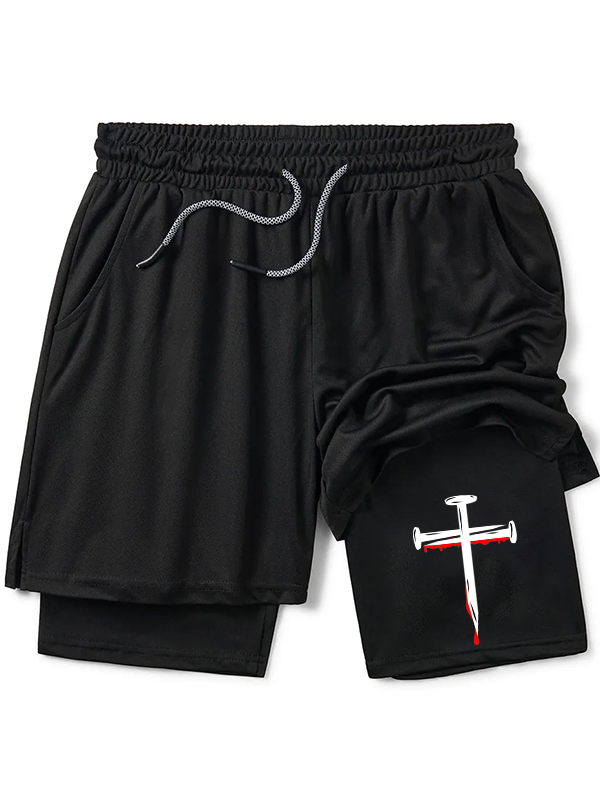 Nails Cross Christian Performance Shorts