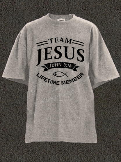 Jesus Team Christian Washed T-Shirt