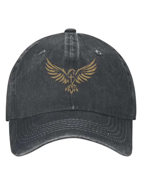 Wings Like Eagles Cross Christian Hat