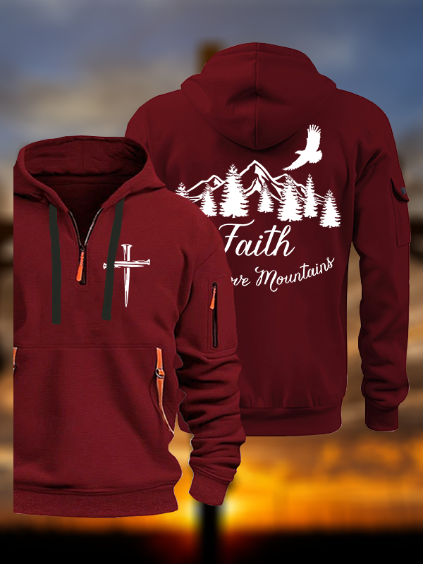 Faith Can Move Mountains Jesus God Christian Zipper Hoodies