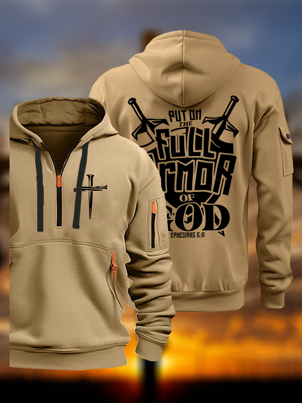 Put on The Full Armour of God Jesus God Christian Zipper Hoodies