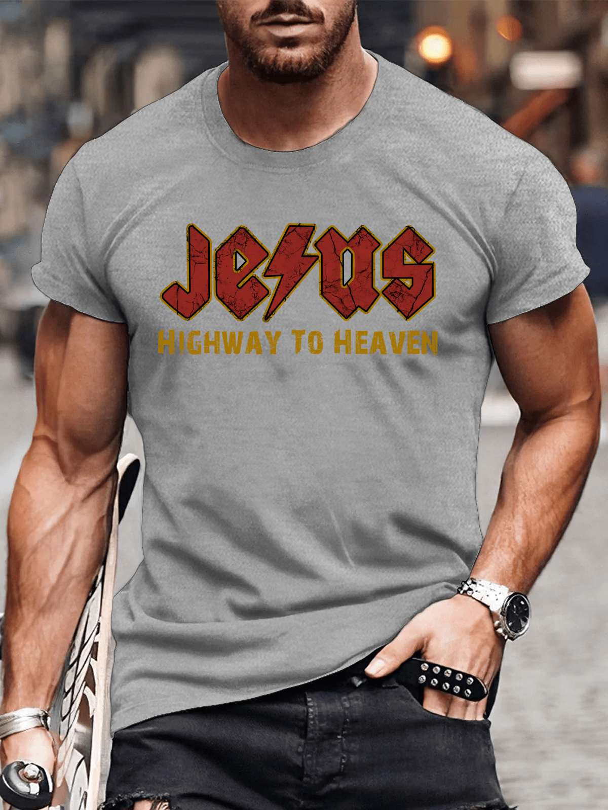 Jesus Highway to Heaven Men's T-Shirt