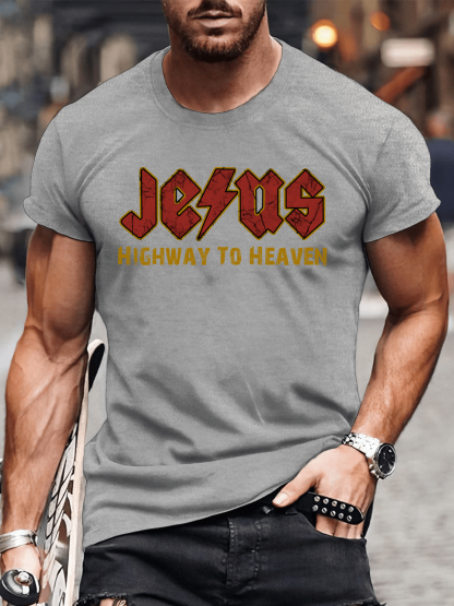 Jesus Highway to Heaven Men's T-Shirt