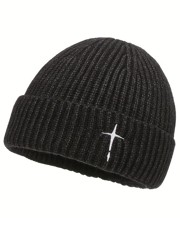 Embroidery Cross Warm Beanie Cold hat
