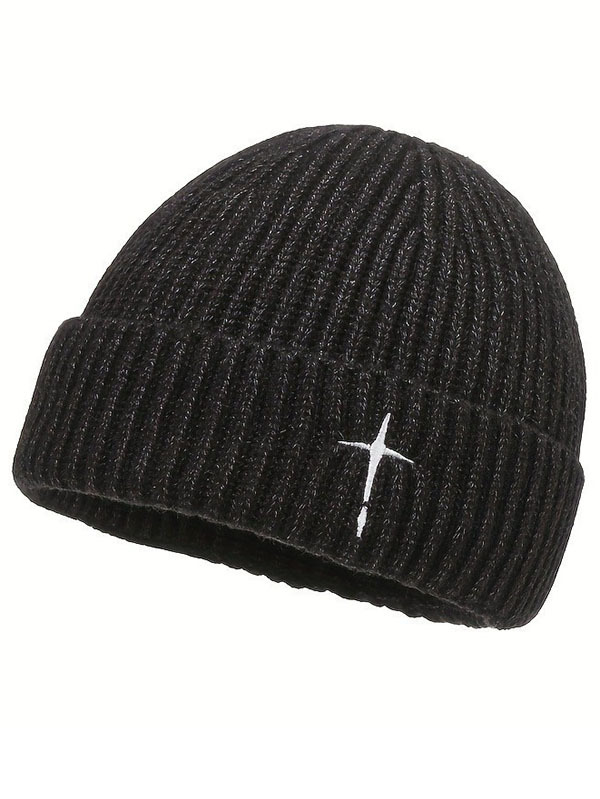 Embroidery Cross Warm Beanie Cold hat
