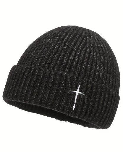 Embroidery Cross Warm Beanie Cold hat