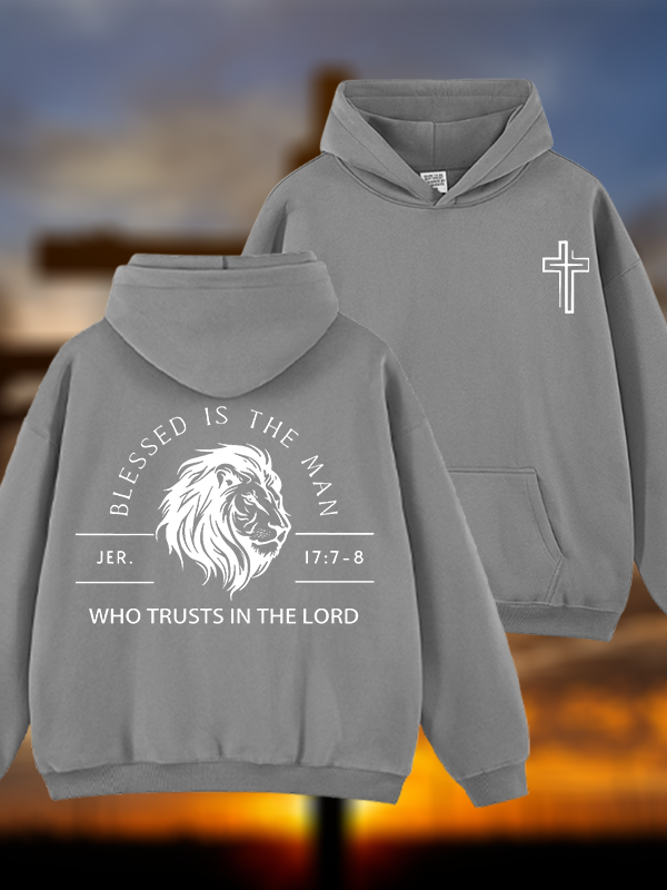 Who Trusts In The Lord Jesus God Christian Plush Fleece-Lined Hoodie