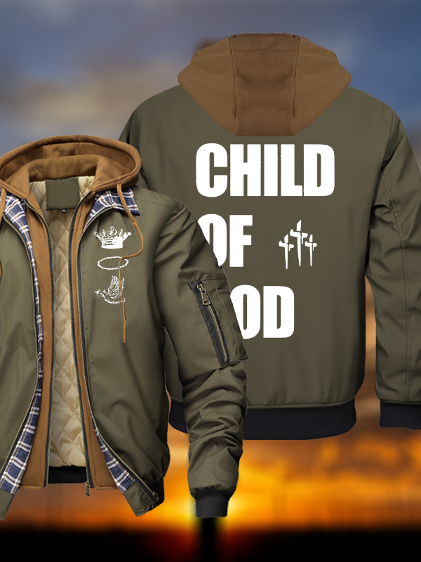 Child Of God Warm Hooded Bomber Jacket