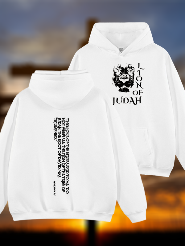 Lion Of Judan Jesus God Christian Plush Fleece-Lined Hoodie