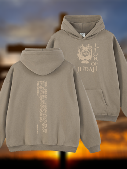 Lion Of Judan Jesus God Christian Plush Fleece-Lined Hoodie