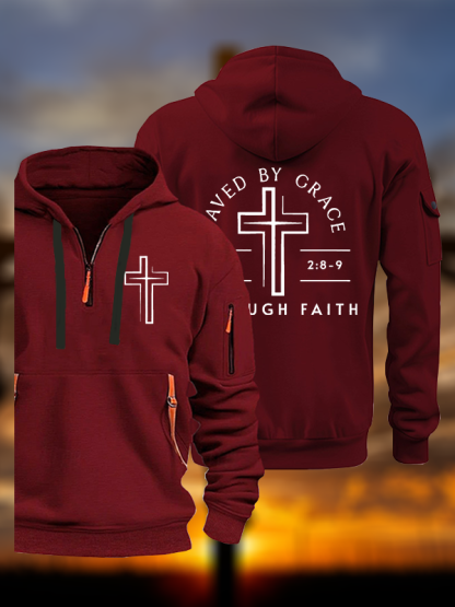 Through Faith Jesus God Christian Zipper Hoodies