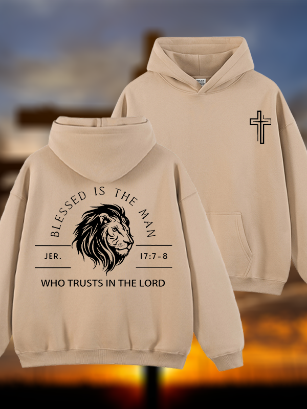 Who Trusts In The Lord Jesus God Christian Plush Fleece-Lined Hoodie