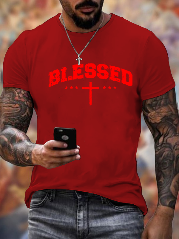 Blessed Cross Cotton T-Shirt