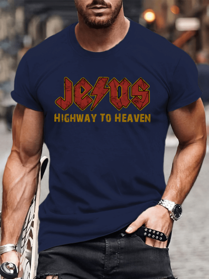 Jesus Highway to Heaven Men's T-Shirt