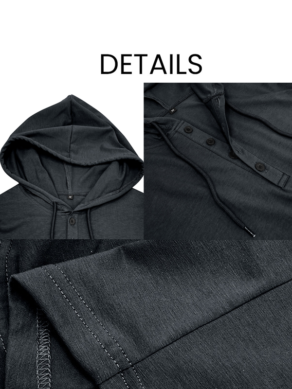 Armor Up Christian Hooded Henley T Shirt