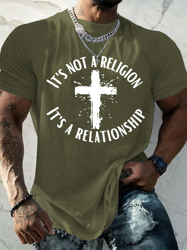 It's Not A Religion It's A Relationship Christian Cotton T-Shirt