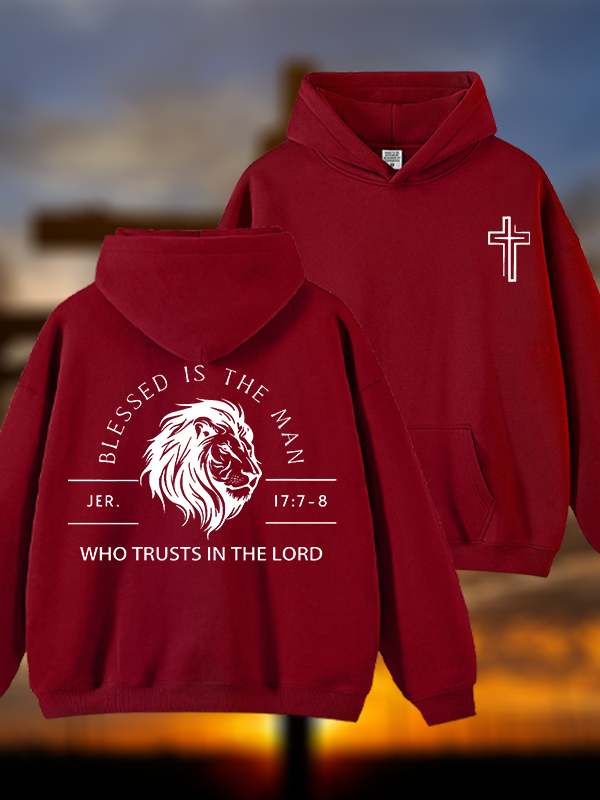 Who Trusts In The Lord Jesus God Christian Plush Fleece-Lined Hoodie