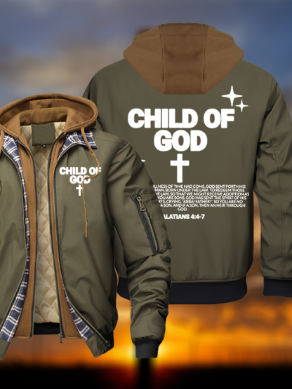 Child Of God Warm Hooded Bomber Jacket