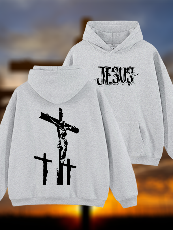 Jesus Paid It All Jesus God Christian Plush Fleece-Lined Hoodie