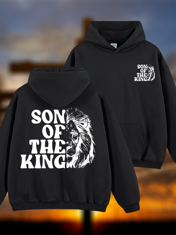 Son Of The King Jesus God Christian Plush Fleece-Lined Hoodie