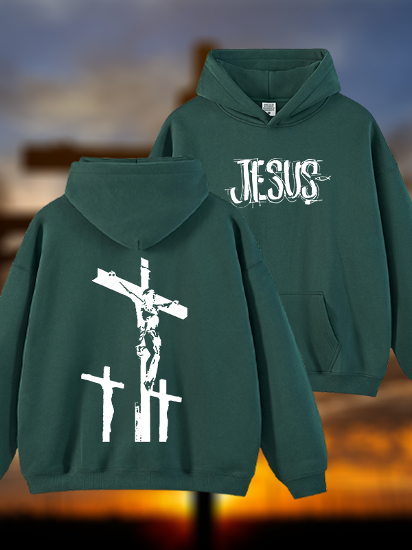 Jesus Paid It All Jesus God Christian Plush Fleece-Lined Hoodie