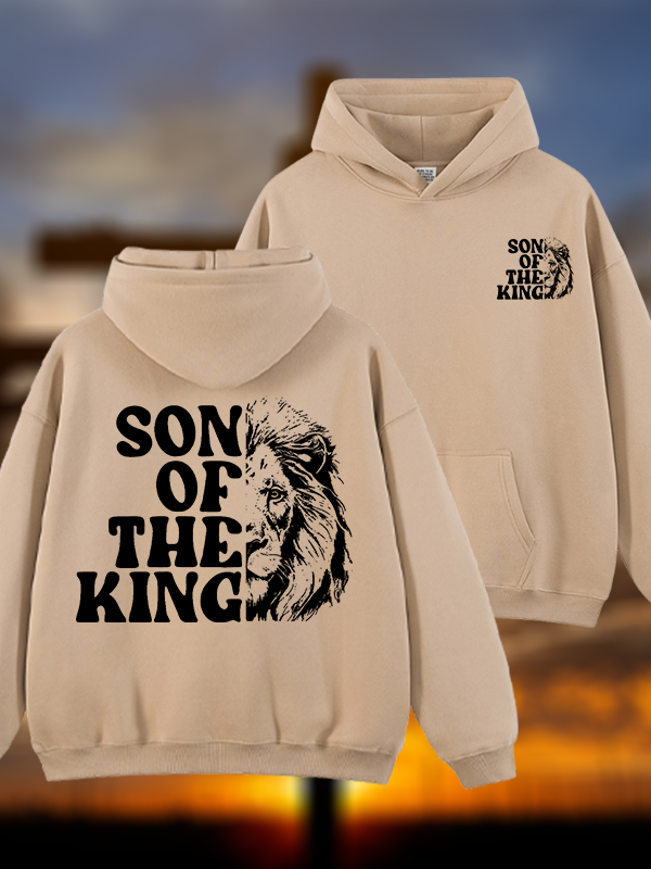Son Of The King Jesus God Christian Plush Fleece-Lined Hoodie